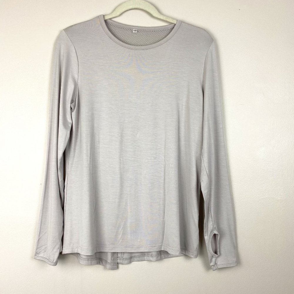 Long Sleeve Mesh Back Active Wear Top